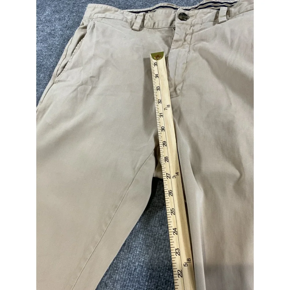 Johnston & Murphy Pants Mens 36x30 Khaki Tan Dress Casual Stretch Chinos Busines